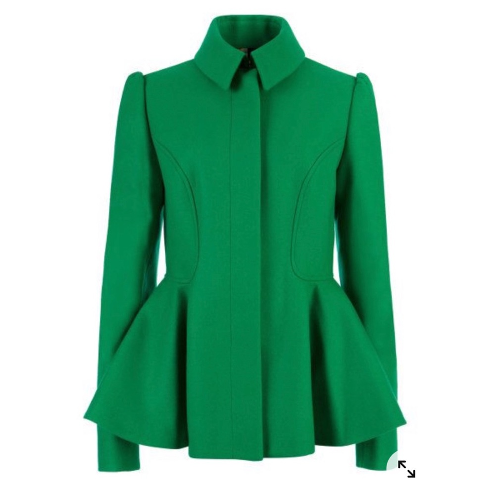 Green peplum jacket/coat